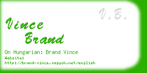 vince brand business card